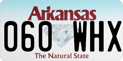 AR license plate 060WHX