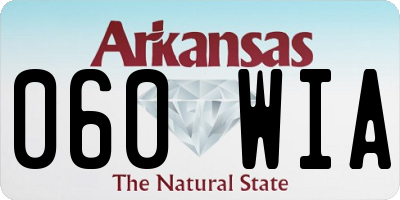 AR license plate 060WIA