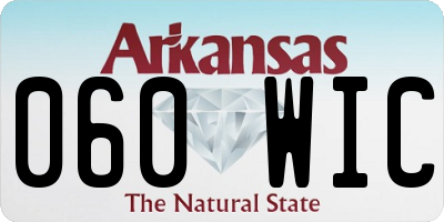 AR license plate 060WIC