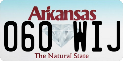 AR license plate 060WIJ