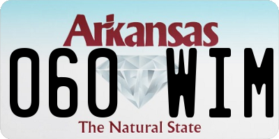 AR license plate 060WIM