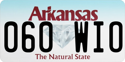 AR license plate 060WIO