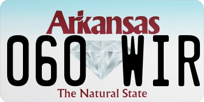 AR license plate 060WIR