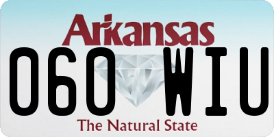 AR license plate 060WIU