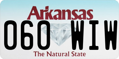 AR license plate 060WIW