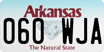 AR license plate 060WJA