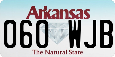 AR license plate 060WJB