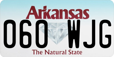 AR license plate 060WJG