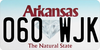 AR license plate 060WJK