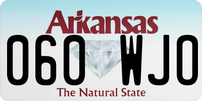AR license plate 060WJO