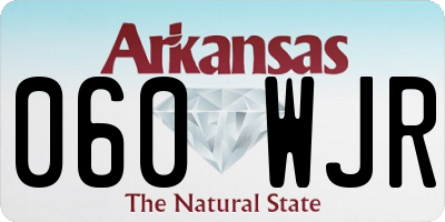 AR license plate 060WJR