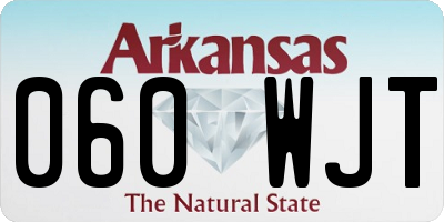 AR license plate 060WJT