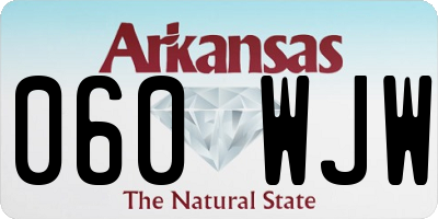 AR license plate 060WJW