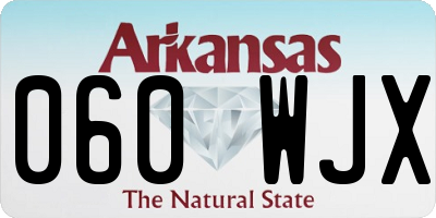 AR license plate 060WJX