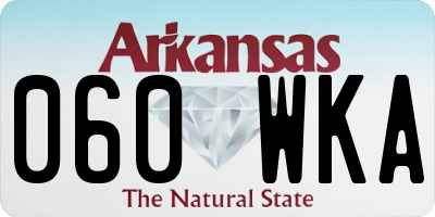 AR license plate 060WKA