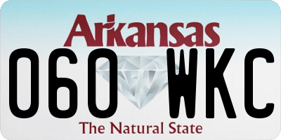 AR license plate 060WKC