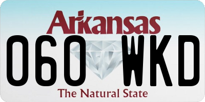AR license plate 060WKD