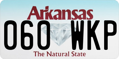 AR license plate 060WKP
