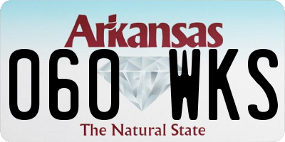 AR license plate 060WKS