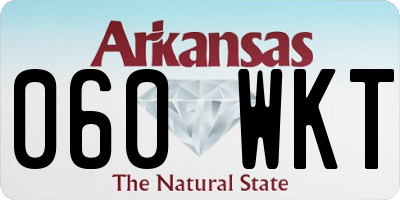 AR license plate 060WKT