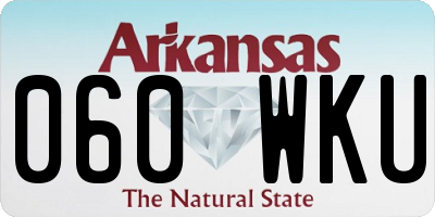 AR license plate 060WKU