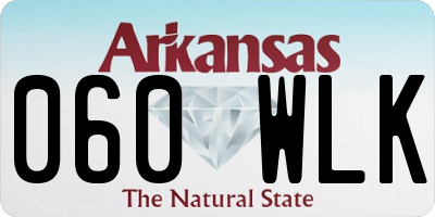 AR license plate 060WLK