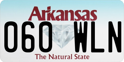 AR license plate 060WLN