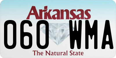 AR license plate 060WMA