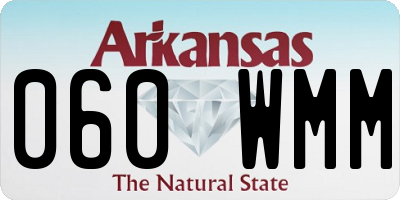 AR license plate 060WMM