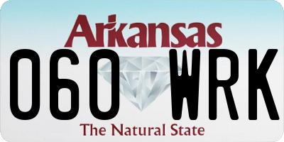 AR license plate 060WRK