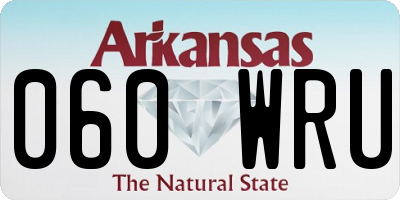 AR license plate 060WRU