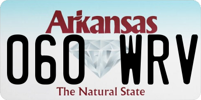 AR license plate 060WRV