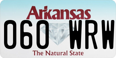 AR license plate 060WRW
