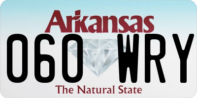AR license plate 060WRY