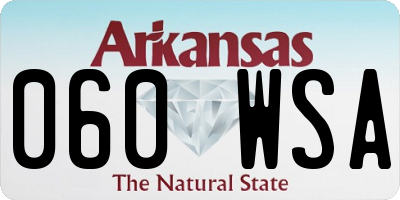 AR license plate 060WSA