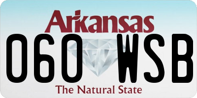 AR license plate 060WSB