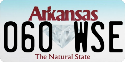 AR license plate 060WSE