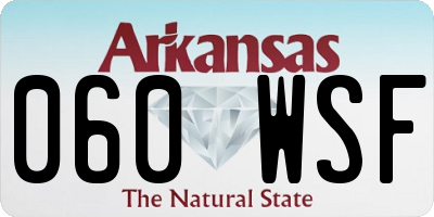 AR license plate 060WSF