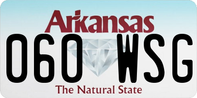 AR license plate 060WSG