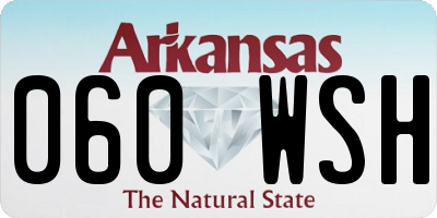 AR license plate 060WSH