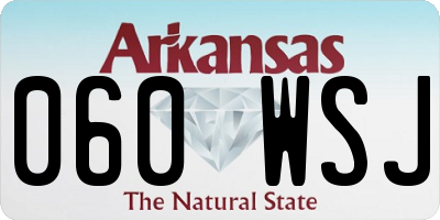 AR license plate 060WSJ