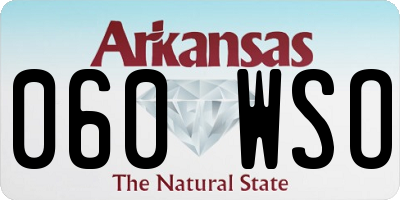 AR license plate 060WSO