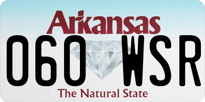 AR license plate 060WSR