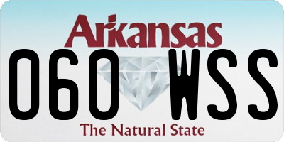 AR license plate 060WSS