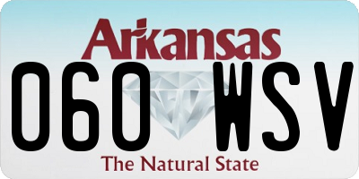 AR license plate 060WSV