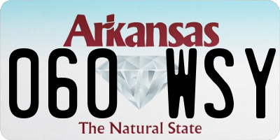 AR license plate 060WSY