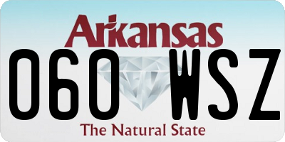 AR license plate 060WSZ