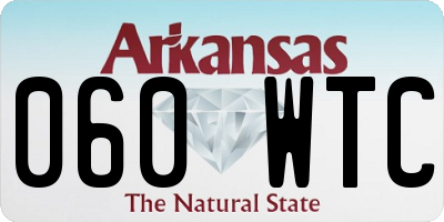 AR license plate 060WTC