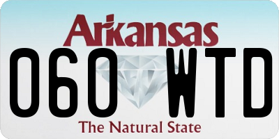 AR license plate 060WTD
