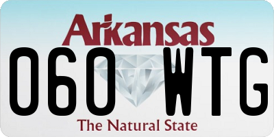 AR license plate 060WTG